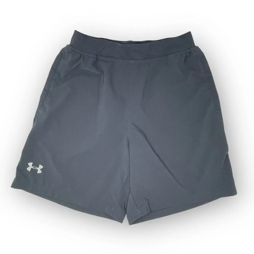 Under Armour Speedpocket Running Athletic Shorts Gray 1295570 Men’s Size Medium